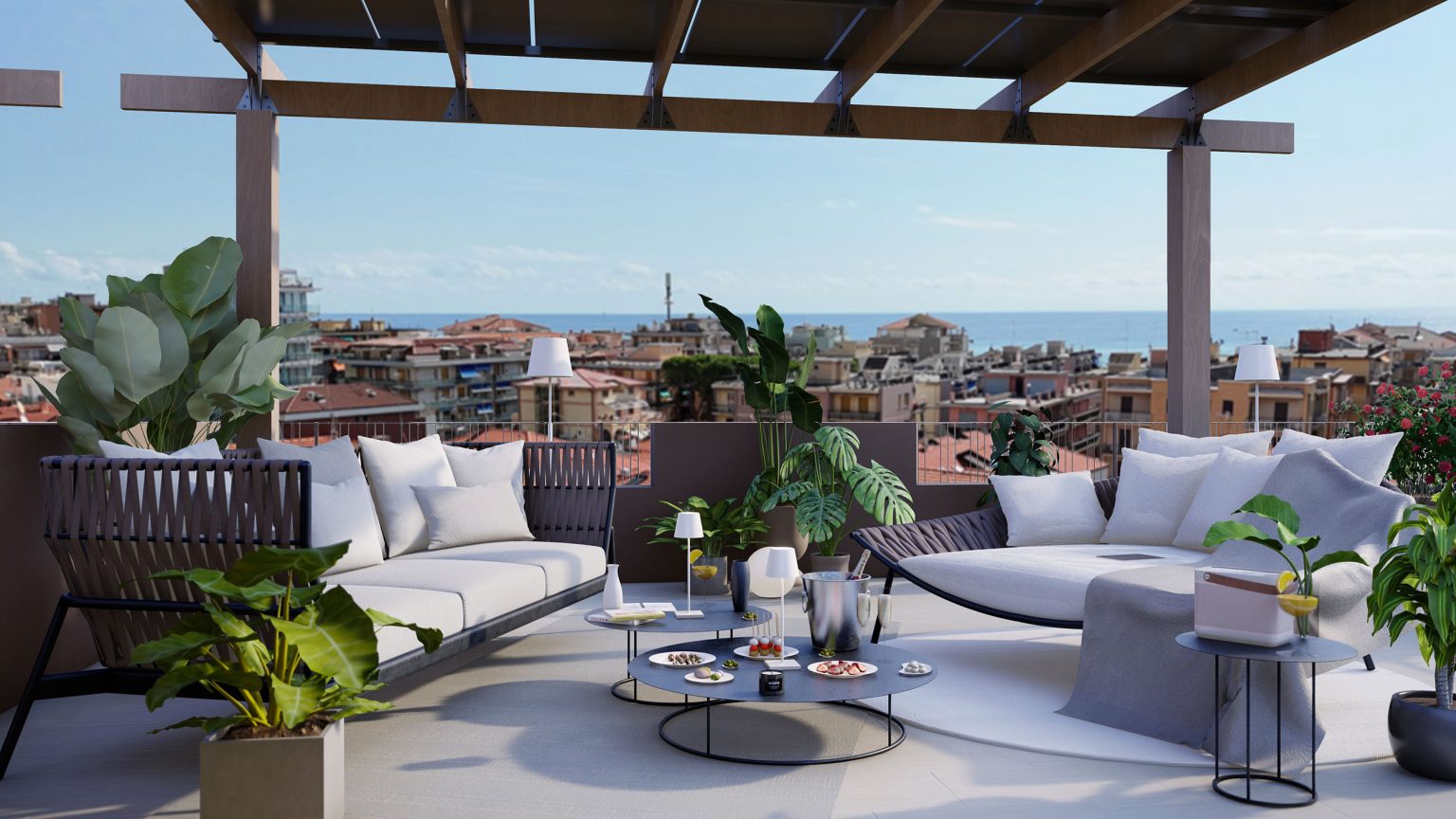 Appartamento 14A Terrazza esterna mattina - Residenze Civico 12 Loano